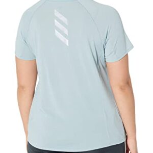 adidas Women's Plus Size Runner Tee, Magic Grey, 2X