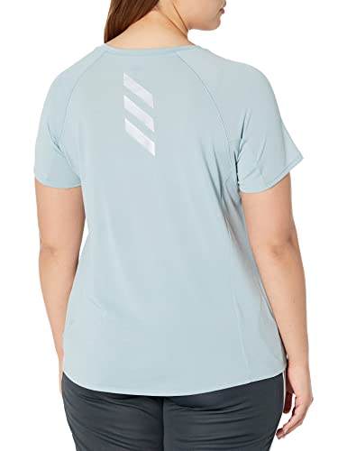 adidas Women's Plus Size Runner Tee, Magic Grey, 2X