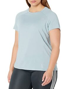 adidas women's plus size runner tee, magic grey, 2x