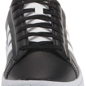 adidas Men's Grand Court Alpha Tennis Shoe, Core Black/White/Iron Metallic, 12