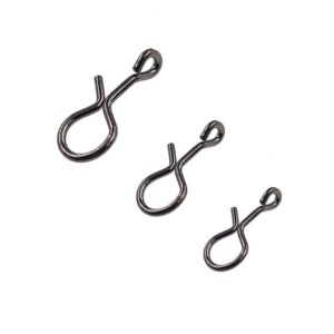 Quick Fly Fishing Snaps Stainless Steel No Knot Fast Snaps Quick Lure Change Clips for Flies Jigs Lures Pack of 100 (S-5mm/0.2"-100pcs)