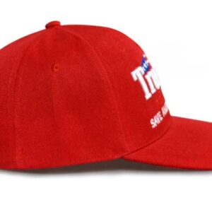 Idealforce Trump Hat 2024 MAGA Adjustable Trump Hat Baseball Cap (Red-Save)