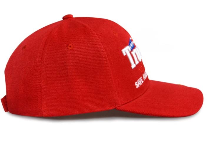 Idealforce Trump Hat 2024 MAGA Adjustable Trump Hat Baseball Cap (Red-Save)