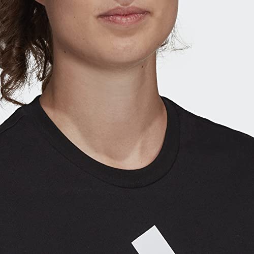 adidas Women's Soccer Logo Tee, Black, X-Small