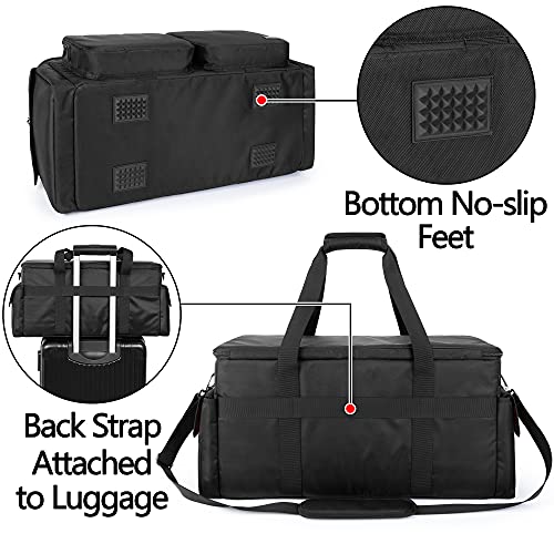 Trunab DJ Cable File Bag with Detachable Padded Bottom and Dividers, Travel Gig Bag for Professional DJ Gear, Musical Instrument and Accessories