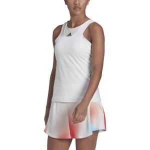 adidas women's tennis y-tank aeroready, white, small