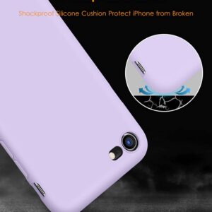 DTTO for iPhone SE Case 2020/2022, iPhone 7 8 Silicone Phone Case, [Romance Series] Shockproof Phone Case with Honeycomb Grid Cushion for Apple iPhone 7/8/SE 2020/2022, 4.7 inch, Lavender