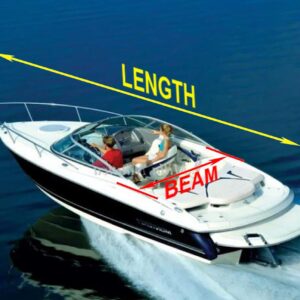 GEARFLAG Trailerable Boat Cover 600D Heavy Duty Waterproof Marine Grade UV Resistant fits V-hull Tri-hull Boat Reinforced windproof side straps (14'-16' Long, 600D, Beam Width to 90")