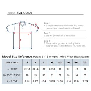 Golf Shirts for Men Dry Fit Short Sleeve Print Performance Moisture Wicking Polo Shirt