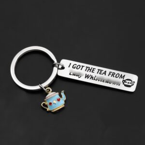 Bridge Inspired Keychain I Got The Tea From Lady Whistledon (Got The Tea)