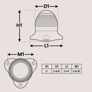 TRUE MODS 12-24V White LED Marine Navigation Anchor All-Round Boat Light [USCG ABYC A-16 3NM] [Waterproof] 3 Nautical Mile Surface Mount Top Rear Stern Light for Fishing Yacht Sailboat