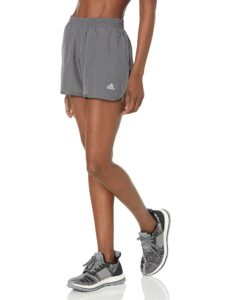 adidas women's run it shorts, grey, x-large