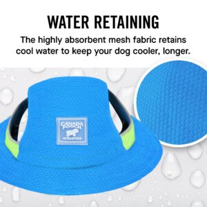 Canada Pooch Cooling Dog Sun Hat - Evaporative Cooling Dog Cap with Breathable Mesh Material for Hot Days, Adjustable Cooling Hat for Dogs Great for Dogs