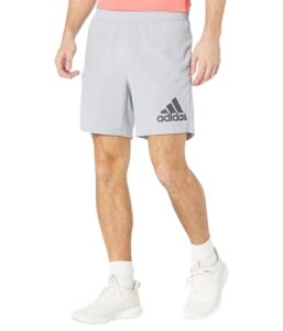 adidas mens run it shorts, halo silver, x-small us