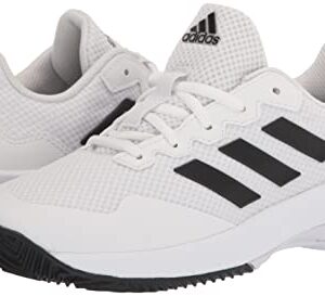 adidas Men's Gamecourt 2 Tennis Shoes, White/Core Black/White, 11