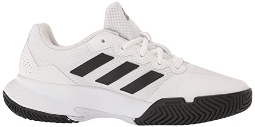 adidas Men's Gamecourt 2 Tennis Shoes, White/Core Black/White, 11