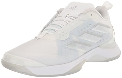 adidas Women's Avacourt Tennis Shoe, White/White/Silver Metallic, 7