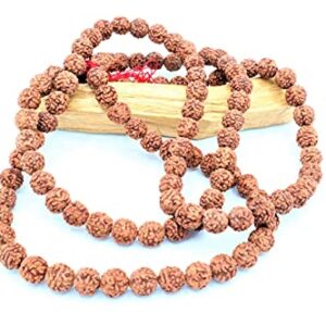 Rudraksha Mala Beads Necklace With 108 Prayer Beads for Japa, Meditation, And To Increase Calmness