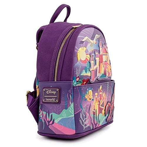 Loungefly Disney Little Mermaid Ariel Castle Womens Double Strap Shoulder Bag Purse