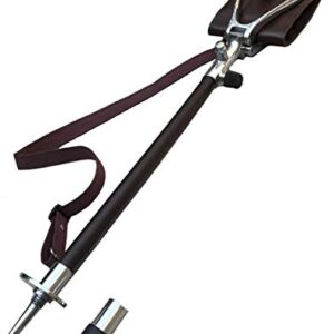 Adjustable Antique Brown Shooting Stick | Very Durable Big Size Leather Seat Folding Chairs | Polo Fishing Golf Seat Stick | Lightweight Hiking Walking Sticks