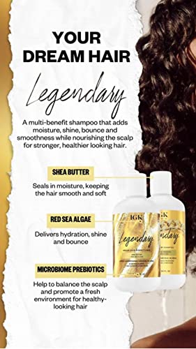 IGK LEGENDARY Dream Hair Shampoo | Healthy + Hydrated + Shine | Vegan + Cruelty Free | 8 Oz