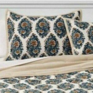 Threshold Velvet Navy Paisley Standard Pillow Sham