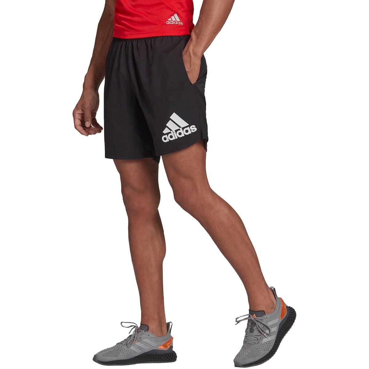 adidas Men's Run It Shorts, Black (Logo), XX-Large