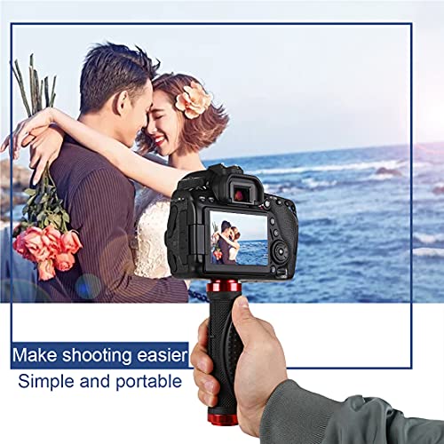 AngelReally Camera Handle Grip Support Mount Universal Stabilizer Holder Stand with 14-20 Thread for Digital Video Camera Camcorder Action Camera LED Video Light Smartphone