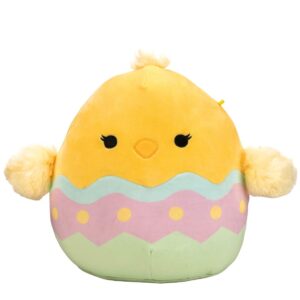 Kellytoys Squishmallows 12 inch Aimee The Yellow Chick in Egg Pillow Plushie Toy