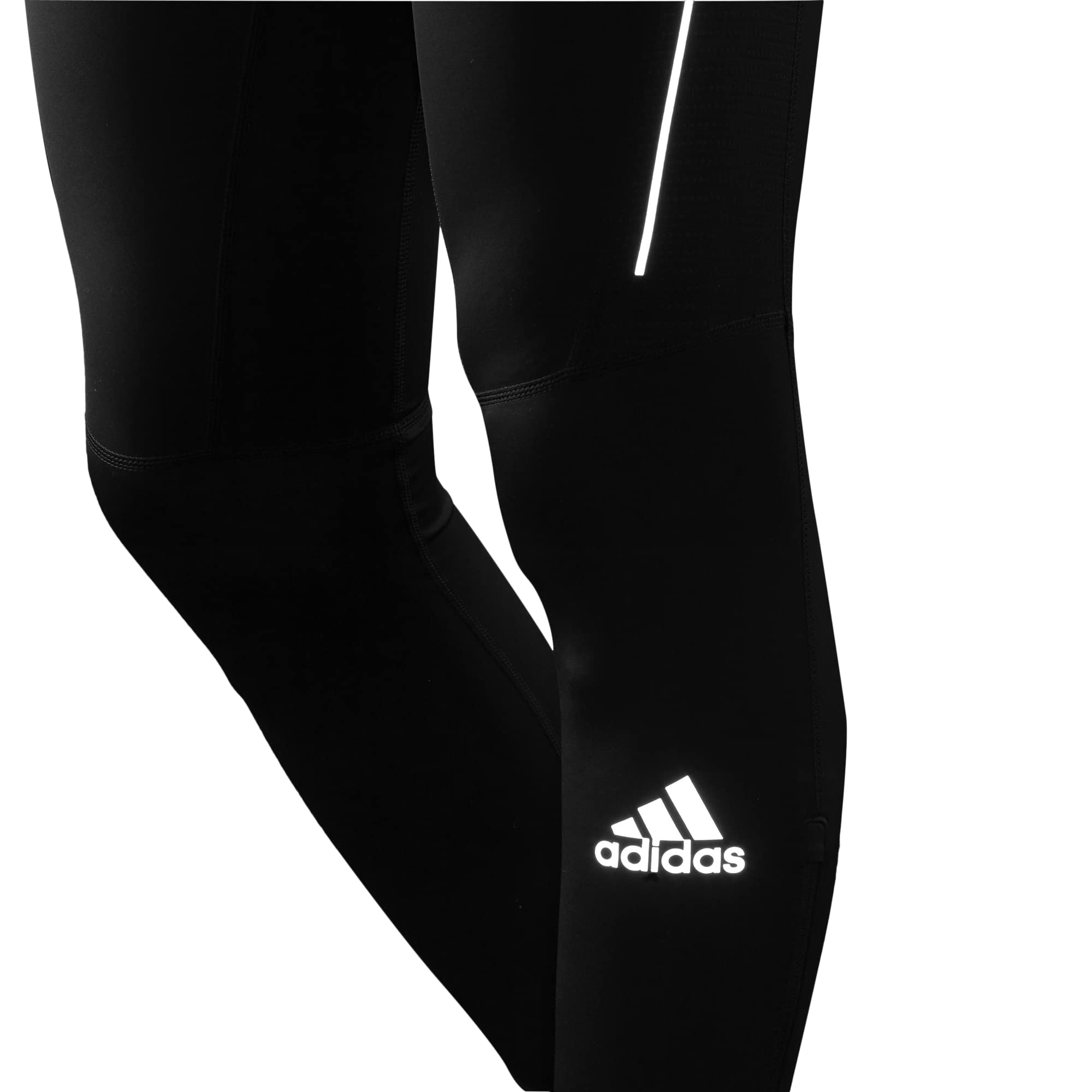 adidas Men's Own The Run Tights, Black/Reflective Silver, XX-Large