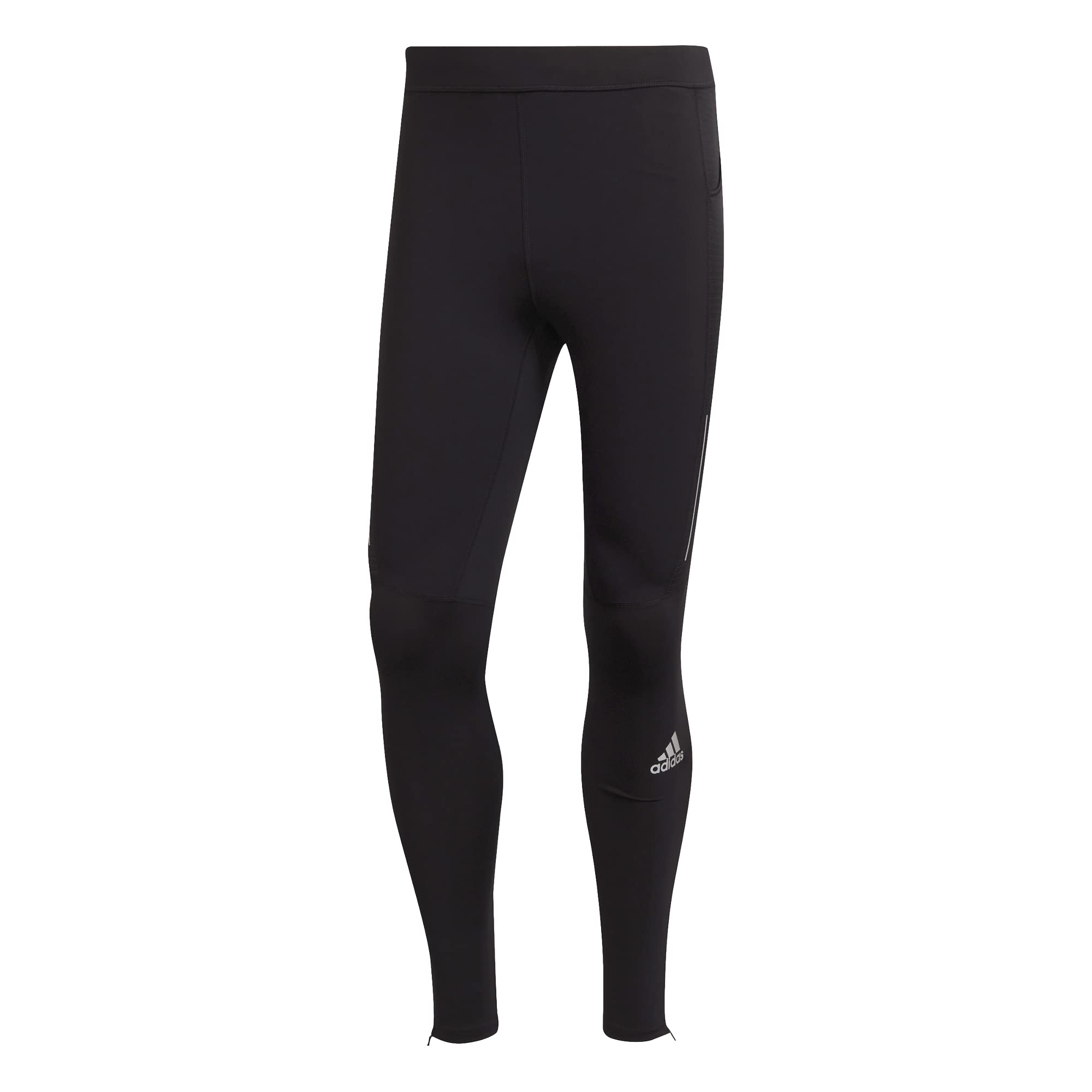 adidas Men's Own The Run Tights, Black/Reflective Silver, XX-Large