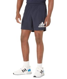 adidas men's run it shorts, ink, small navy blue