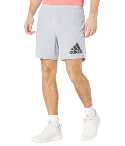 adidas men's run it shorts, halo silver, x-small