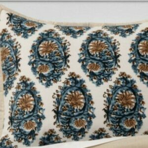 Threshold Velvet Navy Paisley Standard Pillow Sham