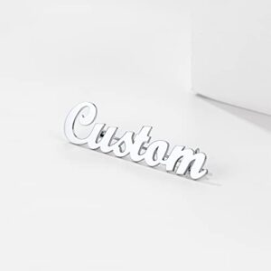 Custom4U Name Brooch Pin Personalized Stainless Steel Customized Name Tag Jewelry for Women