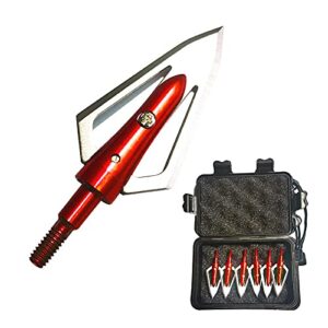 NC Hunting Arrowhead Cutting Blade Archery Broadhead Traditional Crossbow Compound Bow Arrowhead (red)