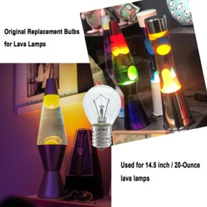 Lava Lamp Bulb, 6 Pack 25 Watt Lava Lamp Light Bulb, S11 E17 Base 120 Volt Lava Lamp Replacement Bulb for 14.5 Inch Glitter and Lava Lamps - Dimmable - Warm White