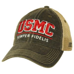 7.62 design usmc 'semper fidelis' vintage trucker hat black