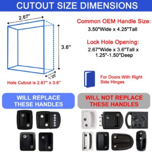 RISTOW Upgraded RV Door Locks for Travel Trailers with Paddle Deadbolt, Camper Door Latch Lock Replacement Kit for Trailer Door Camper Horse Trailer Cargo Hauler White