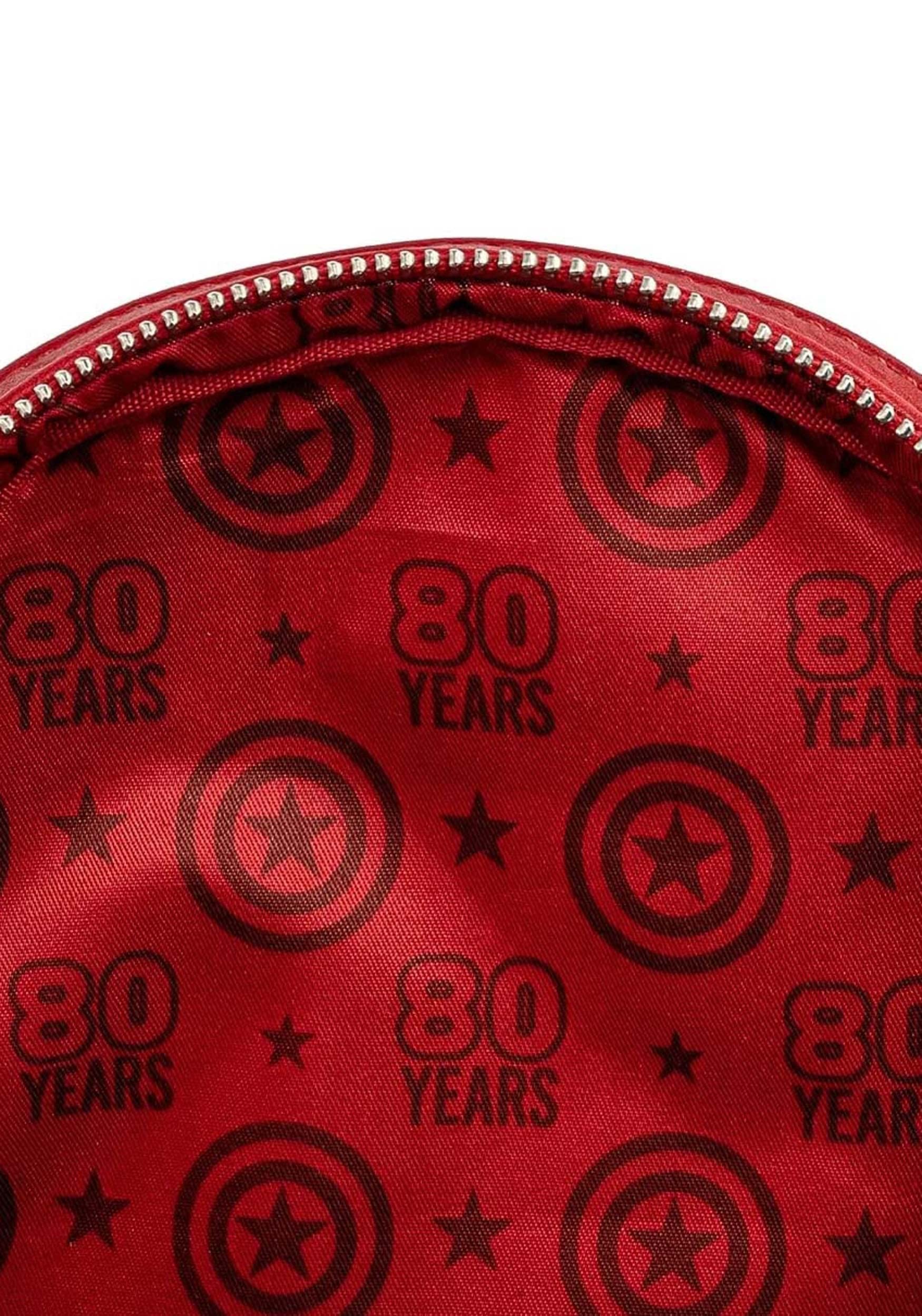 Loungefly Capt America 80th Anniversary Sheild Mini Backpack Blue-Red