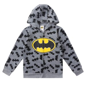 Warner Bros. Batman Boys Zip Up Hoodie, T-Shirt and Sweatpant Set for Toddlers and Little Kids