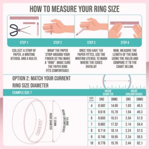 Rinfit Silicone Rings for Women - Promise Silicone Ring Women - Rubber Wedding Rings - Marquise Silicone Wedding Bands Women - Patented Design - Black, Size 6