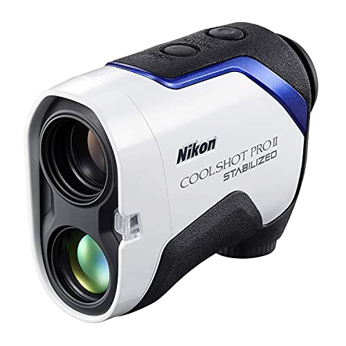 Nikon COOLSHOT PROII STABILIZED Golf Rangefinder, Waterproof, 6X Magnification, Slope, HYPER READ, DUAL LOCKED ON ECHO, OLED Display, 5 Year Warranty, White/Blue/Black