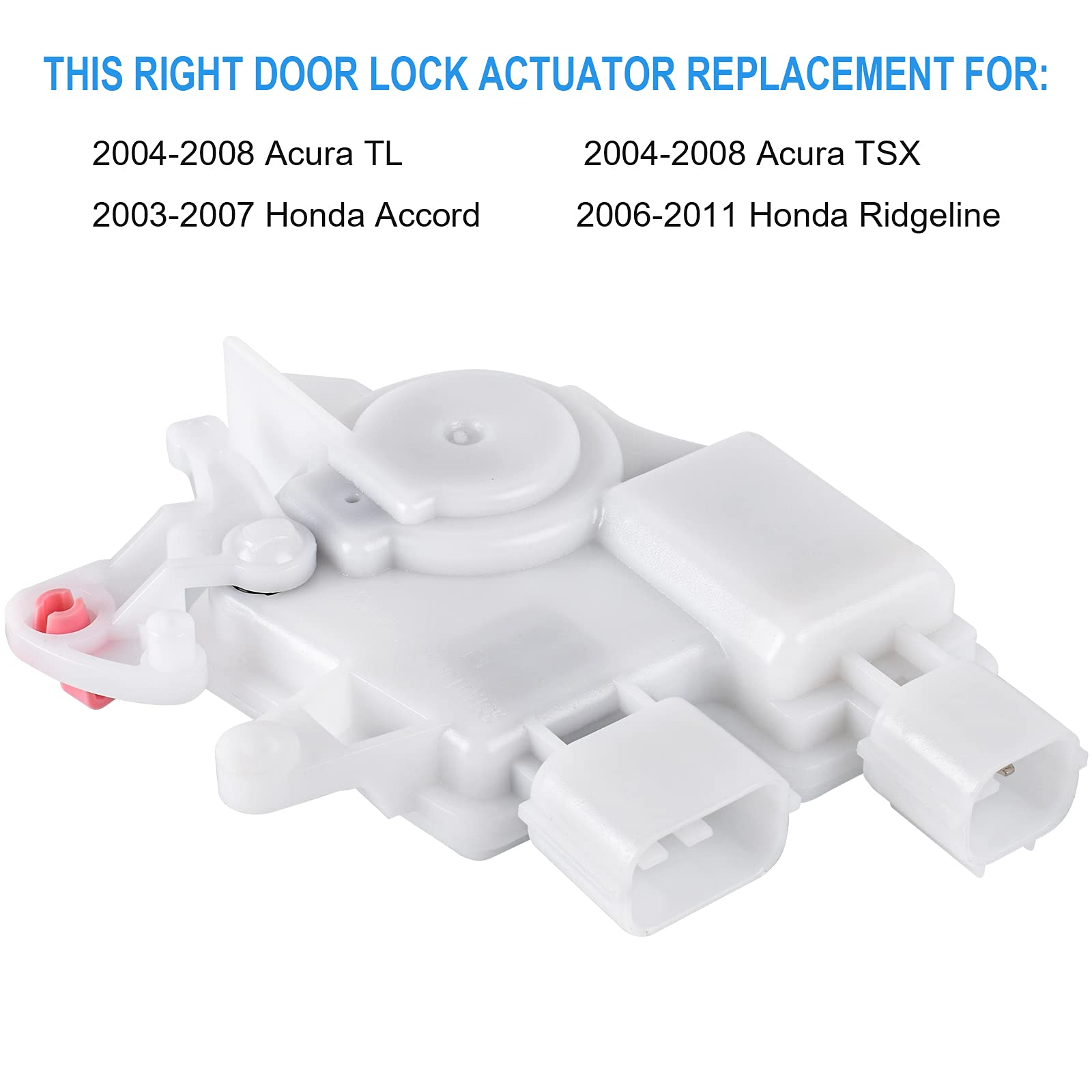 FAERSI Door Lock Actuator Right Passenger Side Replacement for 2003-2007 Honda Accord, 2004-2008 Acura TL, 2004-2008 Acura TSX, 2006-2011 Honda Ridgeline Replaces 72115SDAA01, 72115-SDA-A01