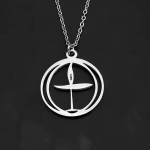 CENWA Flame Symbol Talisman Pendant Stainless Steel Jewelry (Flame Symbol N)