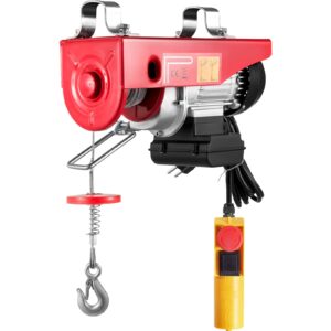 VEVOR 880LBS Electric Winch, Steel Electric Lift, 110V Electric Hoist With Wireless Remote Control