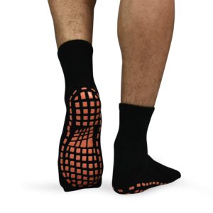 ELUTONG Men Non Slip Sticky Grips Socks 3 Pairs Tile Wood Floors Anti-Skid Workout Yoga Pilates Hospital Slipper Socks