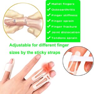 Reppkyh Big Finger Splints, Mallet Brace Large Size Plastic Support, Immobilizer Joint Protection Injury Finger,osteoarthritis, and pain (1 Set(3Pcs)), White Splints