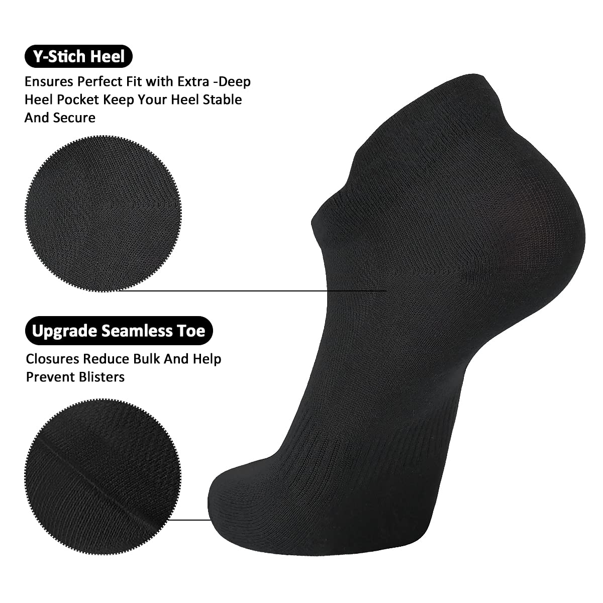 Women Running Athletic Ankle Socks,6 Pairs Sports Breathable No Show Socks Soft Low Cut Socks for US Size 6-10