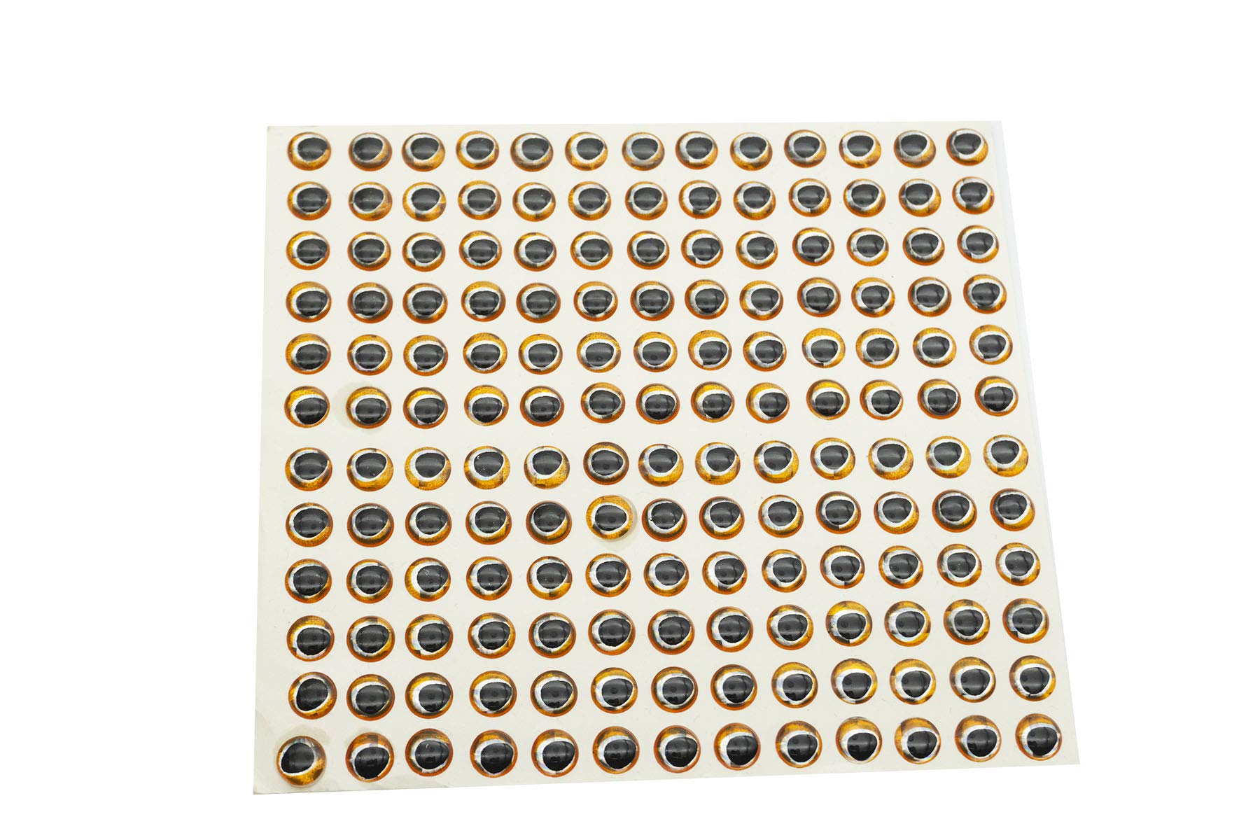 Fishing Lure 3D Gold/Silver Lure Eyes Simulation Making Fly Tying Fake Fish Eyes Saltwater DIY Lifelike Realistic Artificial Holographic Fake Eyes 7MM-330PCS